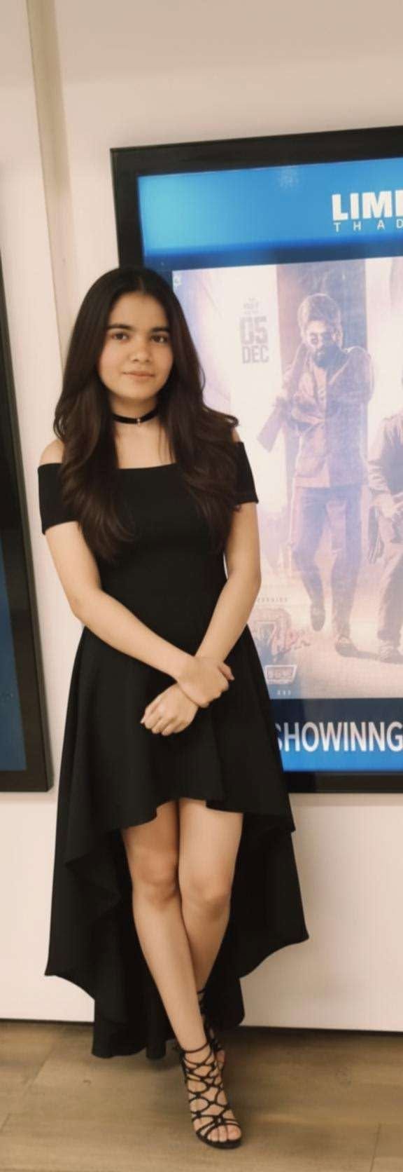 Bhoomi in a confident black look