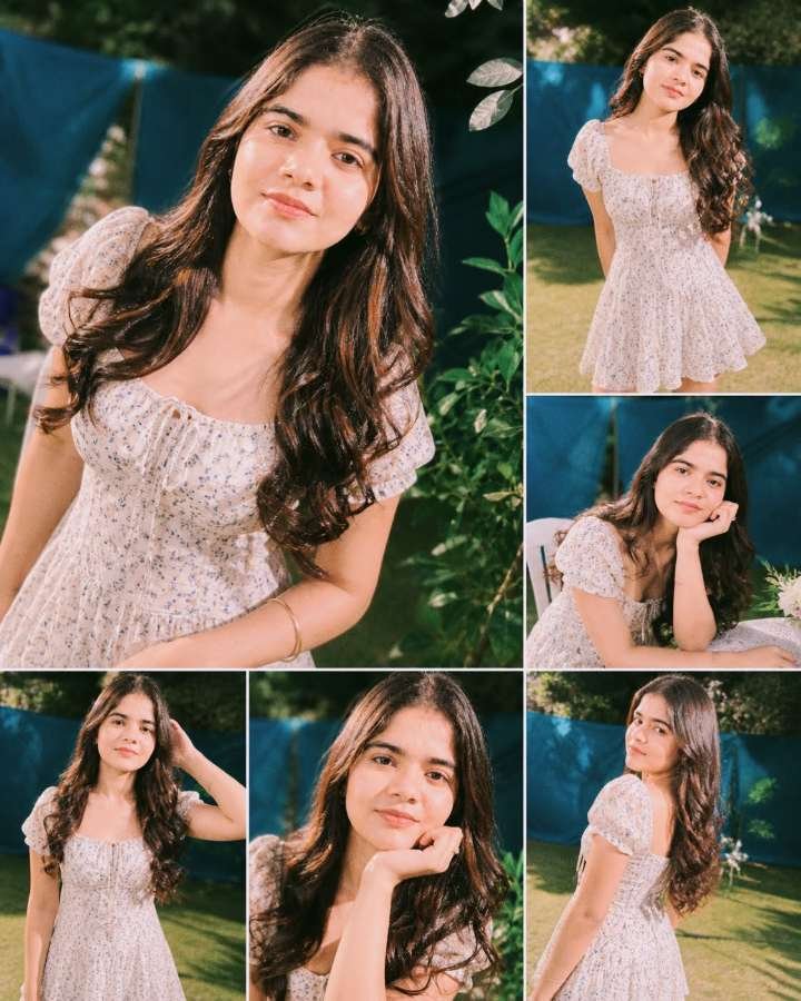 A collage of Bhoomi outdoors
